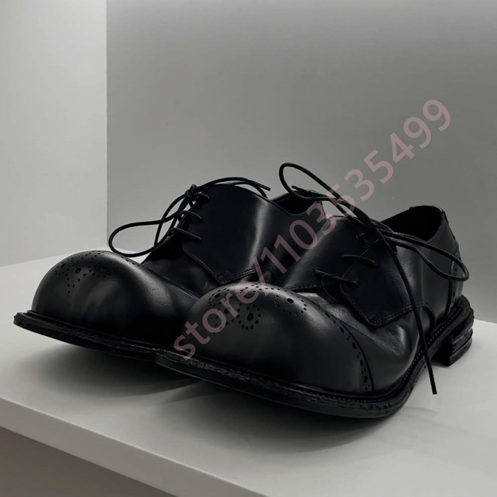 ヴィンテージ2026ブラックレザーダービーシューズ メンズ  - Formal Women Daily Wear Shoes のレビューと価格