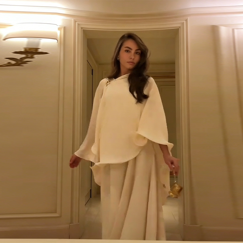 ロマンチックな優雅なショールドレスセットエレガントレトロ優し - Formal Women'S Wear のレビューと価格