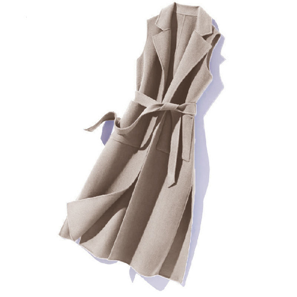 女性サーマルターンダウンカラーノースリーブオープンステッチカ - Women'S Formal Wear Cardigan のレビューと価格