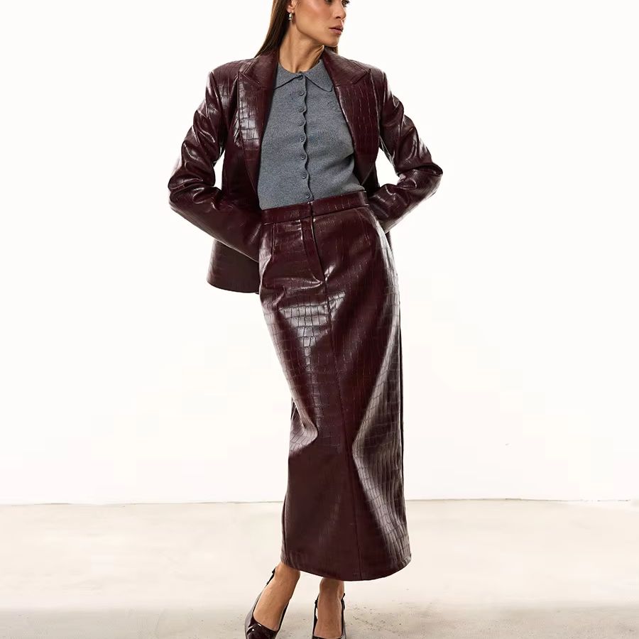 IG レディース バーガンディ クロコダイル柄 フェイクレザ - Woman Formal Wear のレビューと価格