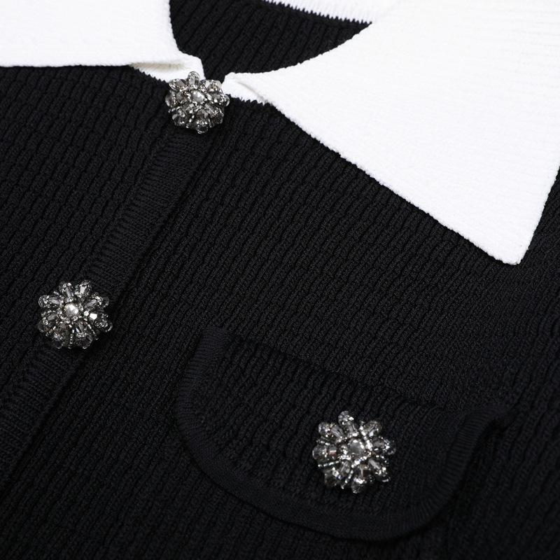 女性用2ピースセットアップ エレガントなコントラストカラーの - Women'S Formal Wear Cardigan のレビューと価格