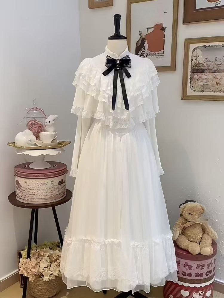 半袖リボンレースドレス ホワイト スリム マキシスカート ス - Formal Women'S Wear のレビューと価格
