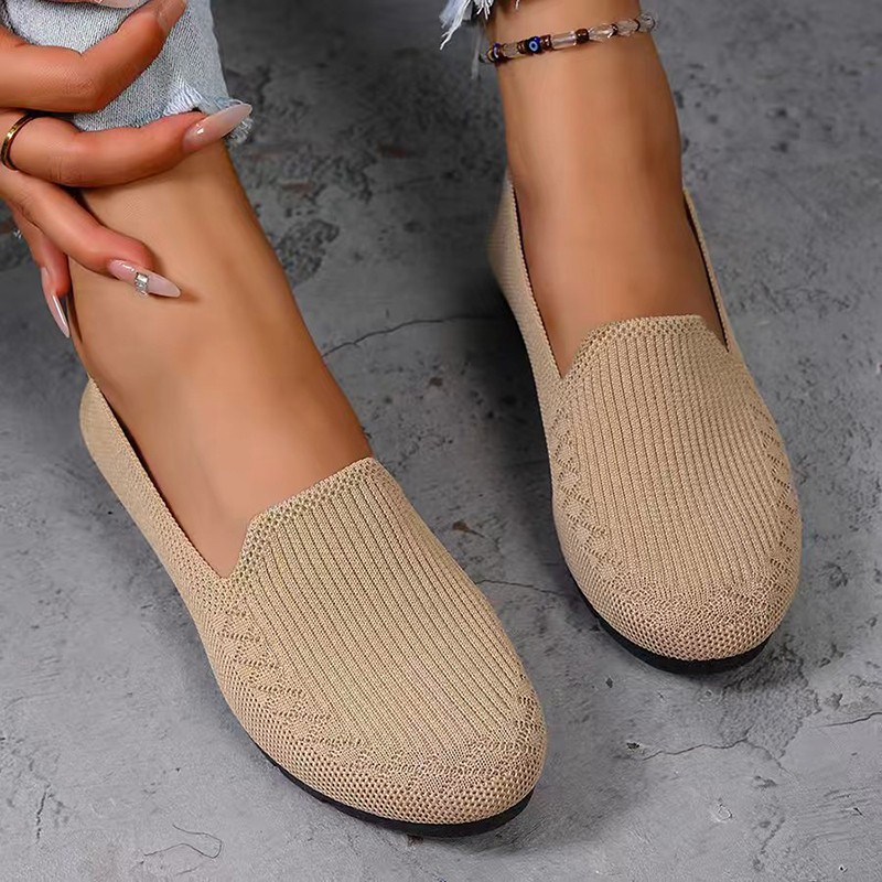 女性のニットローファー軽量アンチスリップ女性フラットシューズ - Formal Women Daily Wear Shoes のレビューと価格