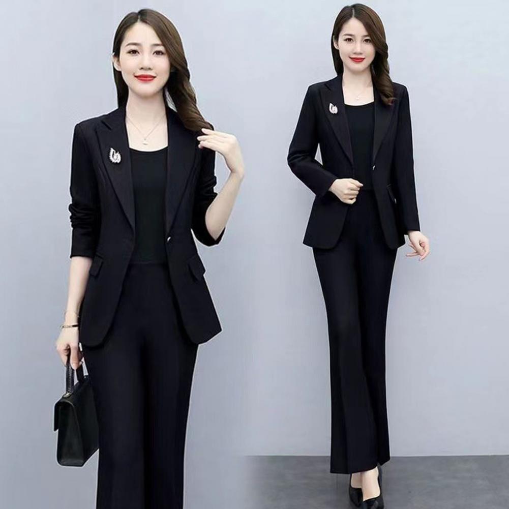 2点セット レディースフォーマルコートパンツセット 襟付き長 - Women'S Formal Wear Suits のレビューと価格