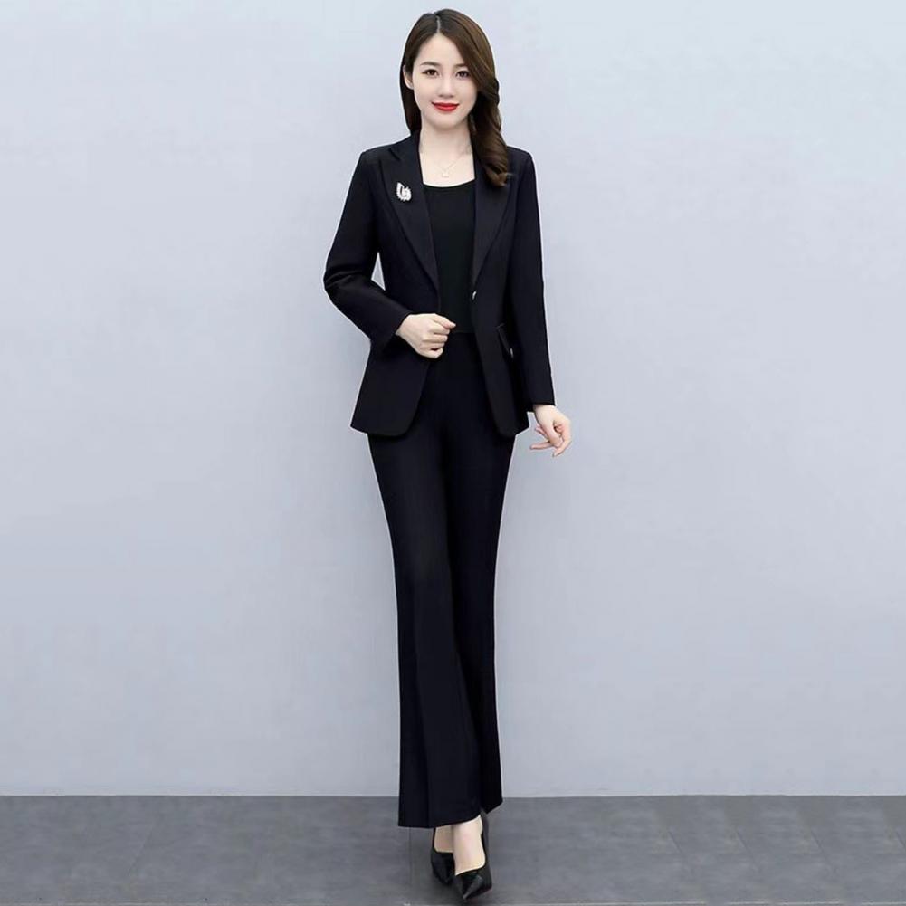 2点セット レディースフォーマルコートパンツセット 襟付き長 - Women'S Formal Wear Suits のレビューと価格